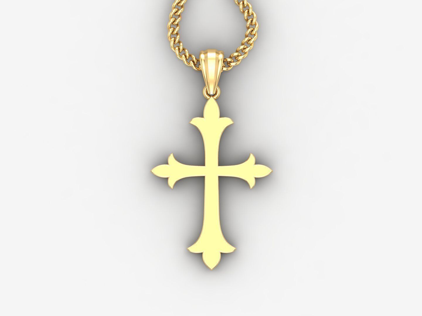 Jesus Christ Cross Pendant 3DM STL 1CP049 3D model_4