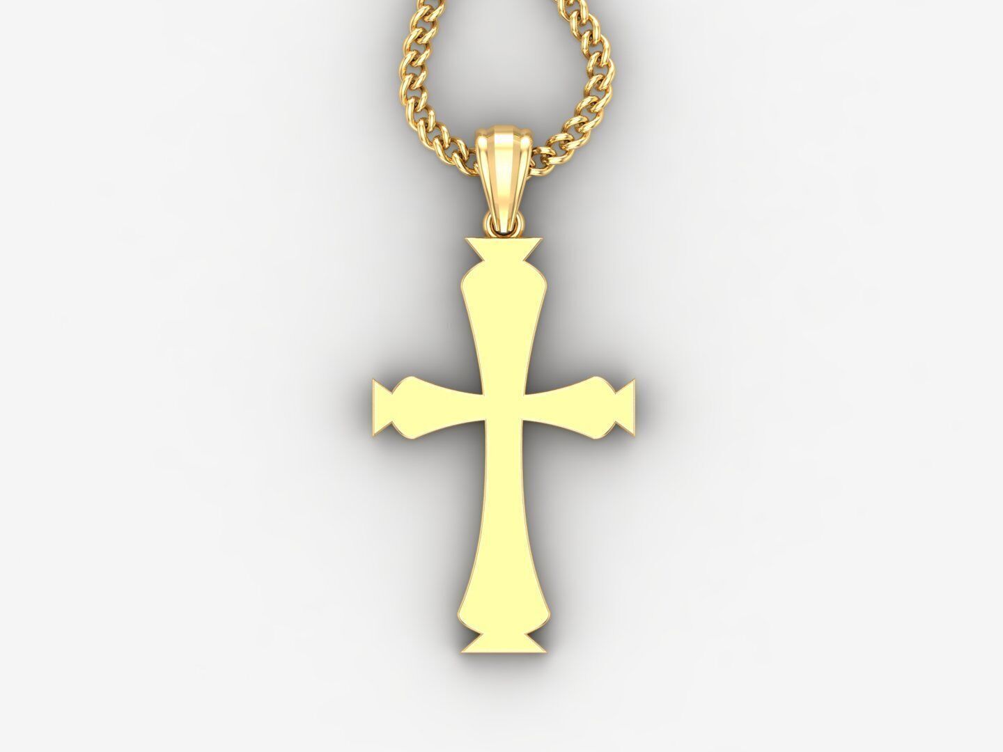 Jesus Christ Cross Pendant 3DM STL 1CP048 3D model_4