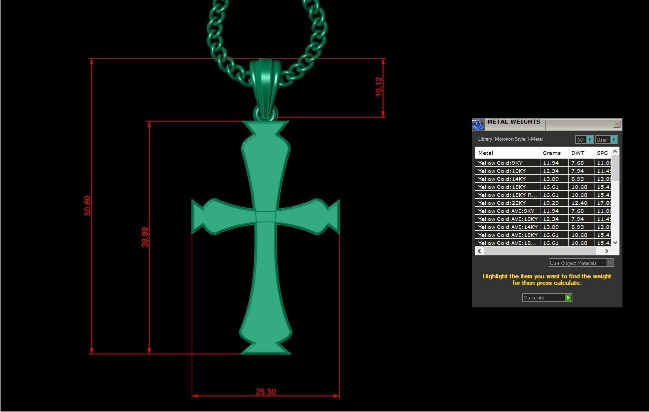 Jesus Christ Cross Pendant 3DM STL 1CP048 3D model_1