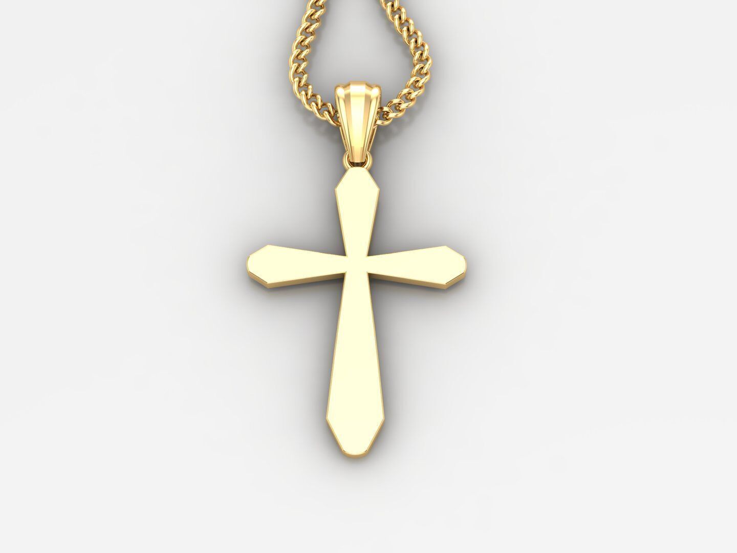 Jesus Christ Cross Pendant 3DM STL 1CP046 3D model_3