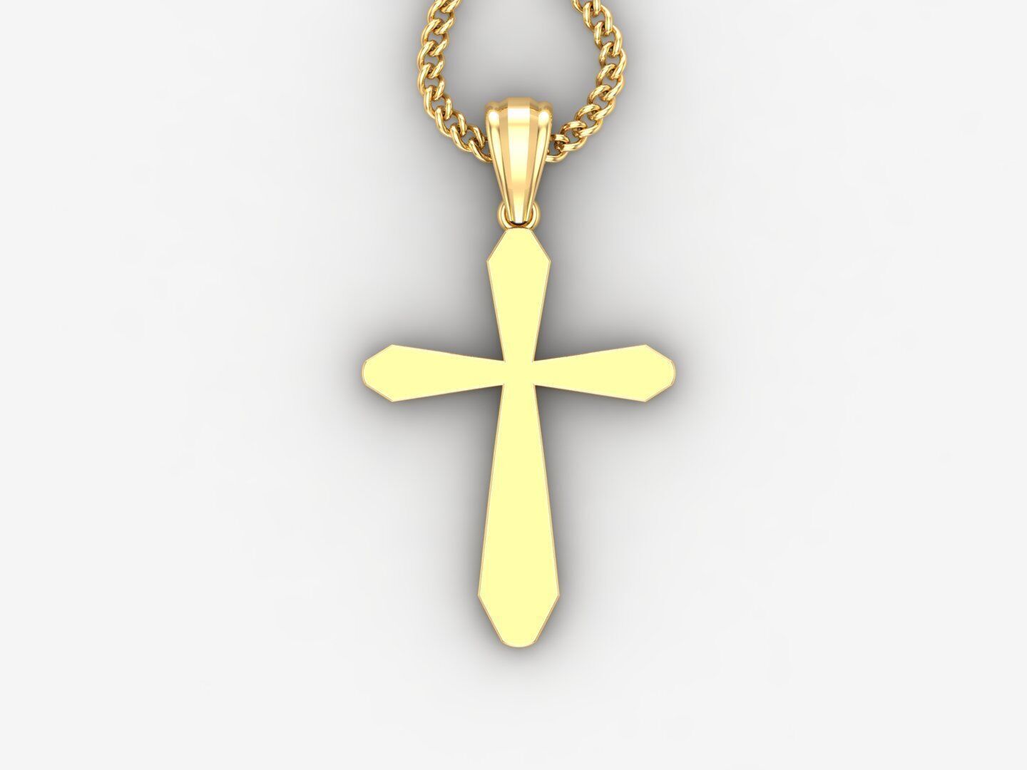 Jesus Christ Cross Pendant 3DM STL 1CP046 3D model_4