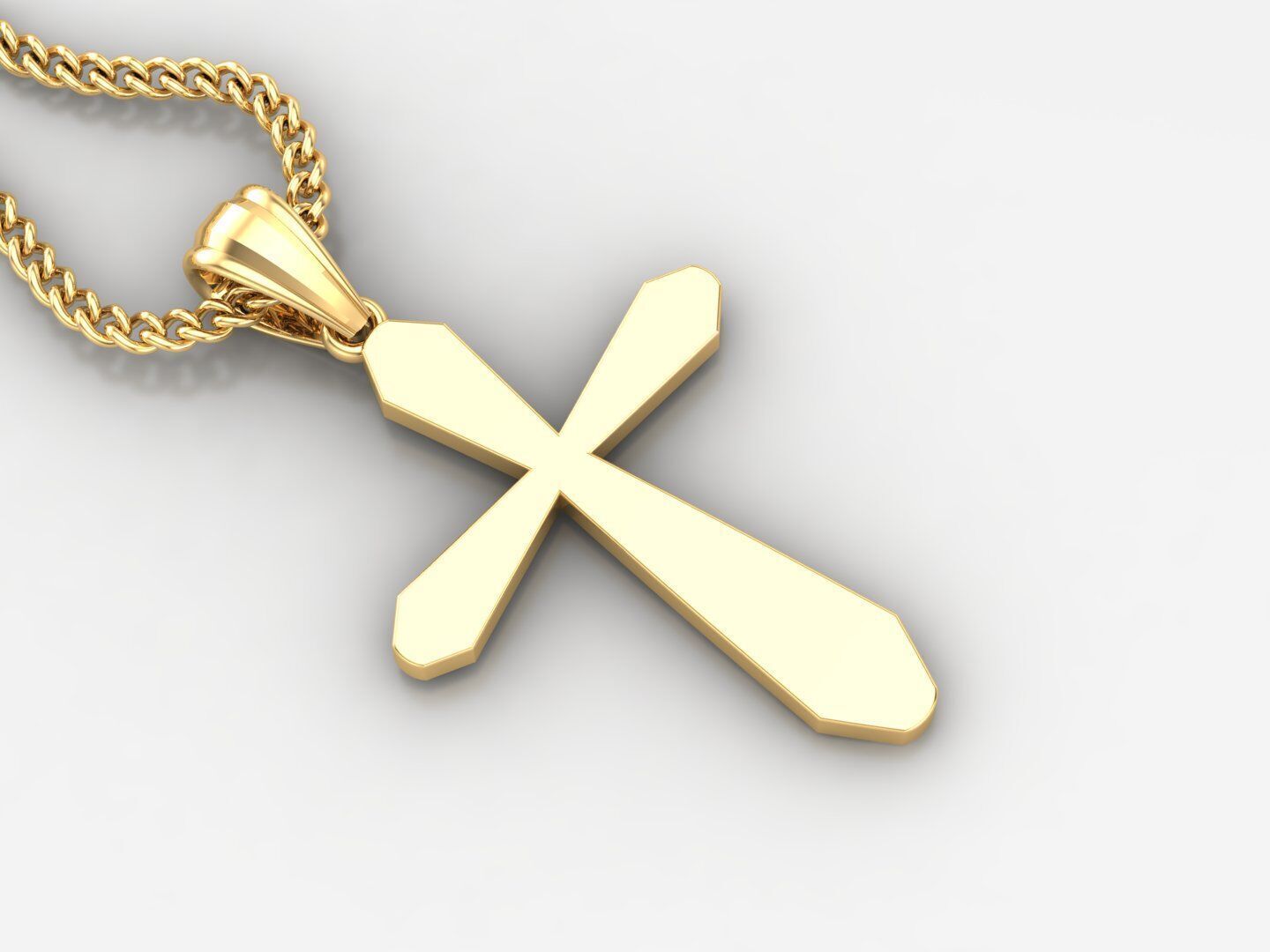 Jesus Christ Cross Pendant 3DM STL 1CP046 3D model_2