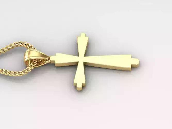 Jesus Christ Cross Pendant 3DM STL 1CP035