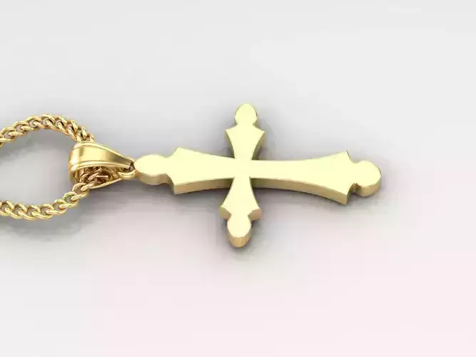 Jesus Christ Cross Pendant 3DM STL 1CP032