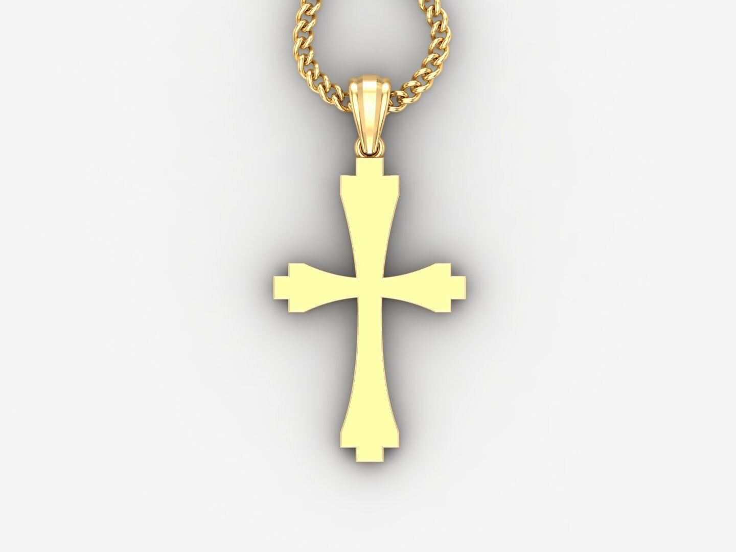 Jesus Christ Cross Pendant 3DM STL 1CP030 3D model_4