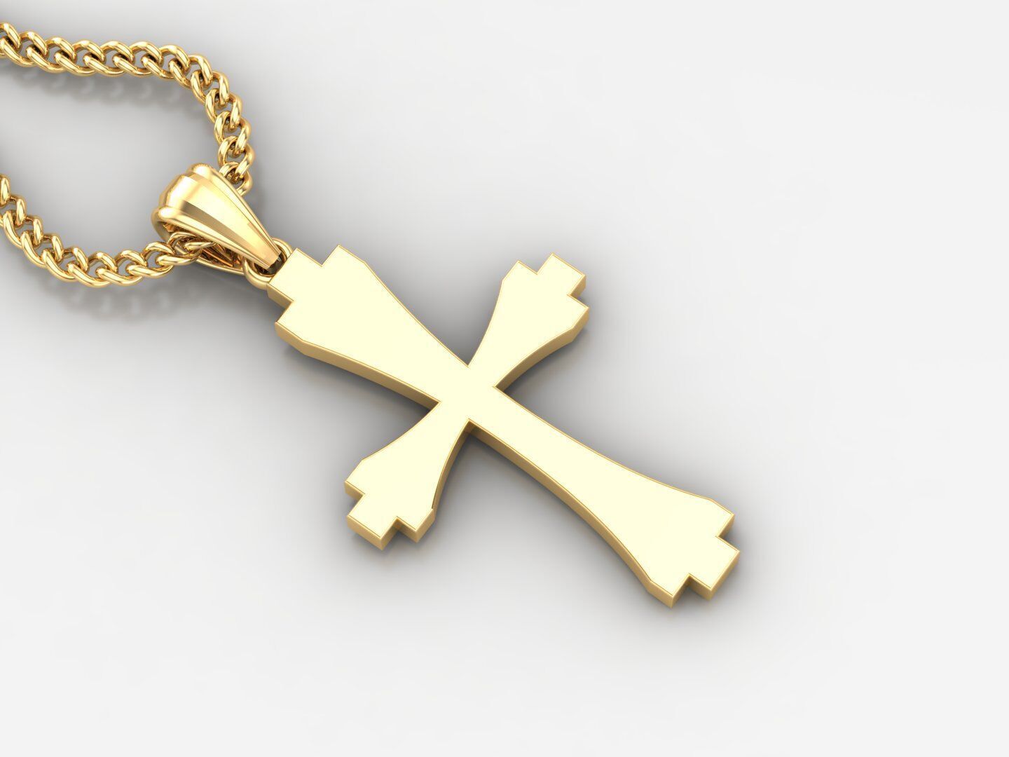 Jesus Christ Cross Pendant 3DM STL 1CP030 3D model_2