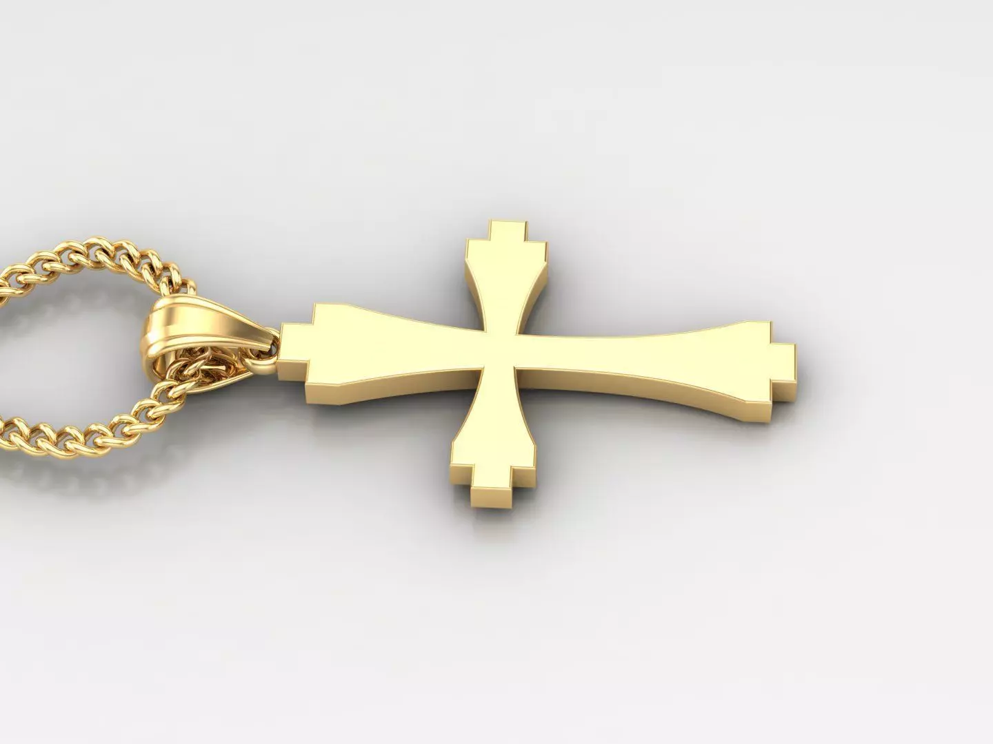 Jesus Christ Cross Pendant 3DM STL 1CP030 3D model_0
