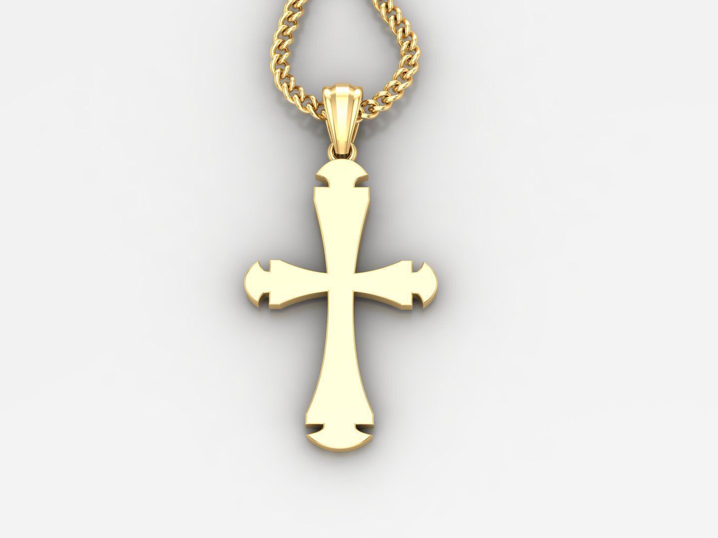Jesus Christ Cross Pendant 3DM STL 1CP029 3D model_3