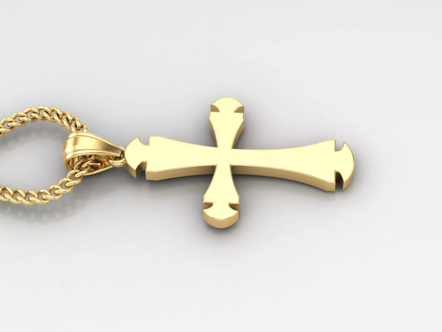 Jesus Christ Cross Pendant 3DM STL 1CP029 3D model_0