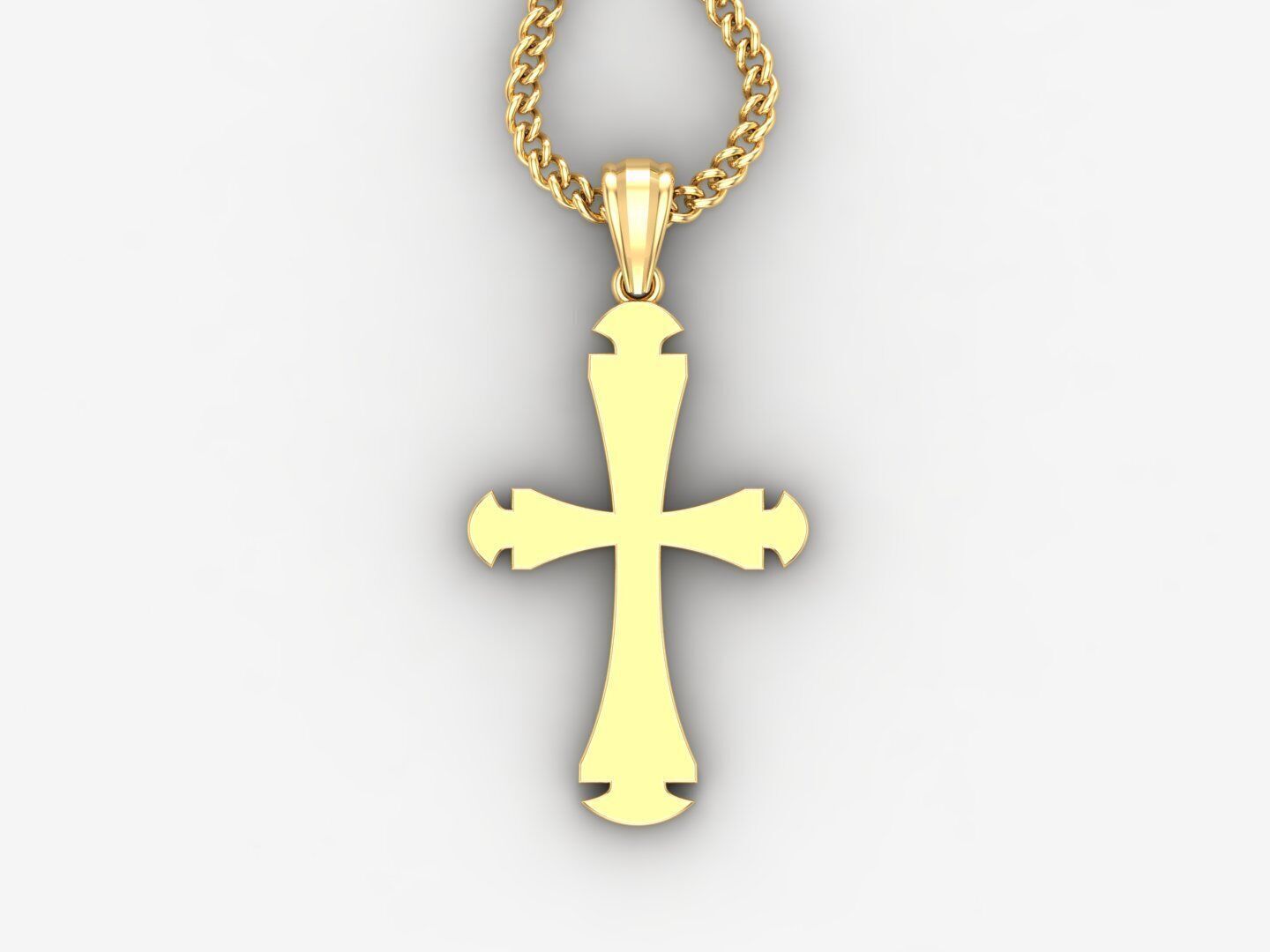 Jesus Christ Cross Pendant 3DM STL 1CP029 3D model_4