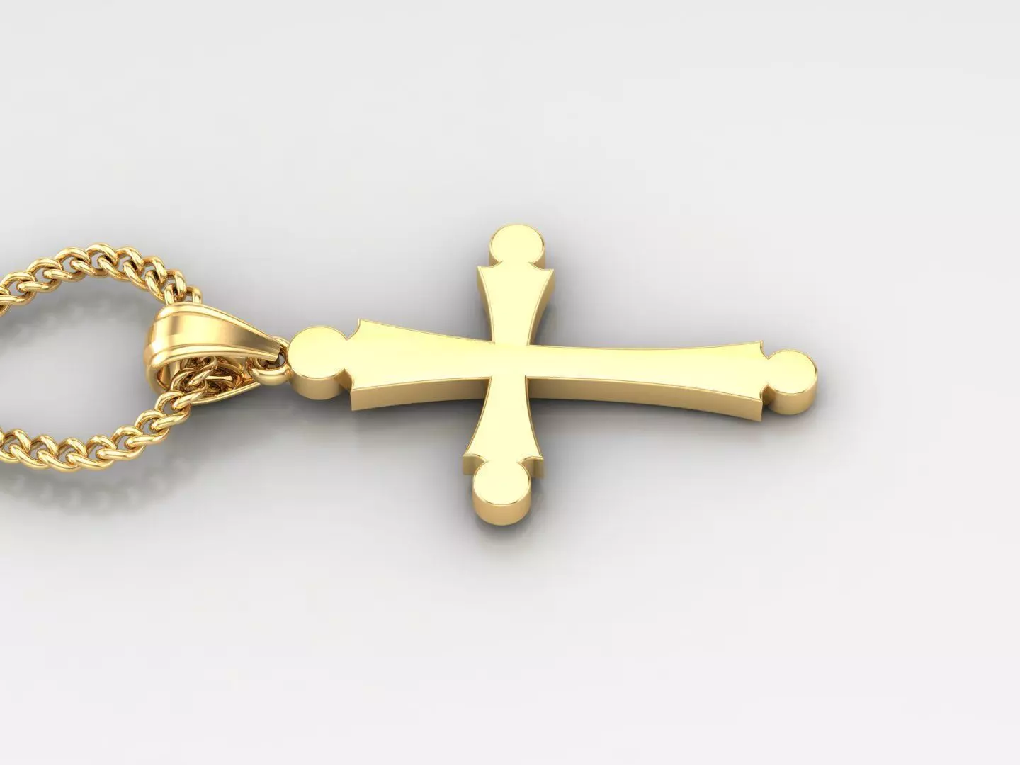 Jesus Christ Cross Pendant 3DM STL 1CP027 3D model_0