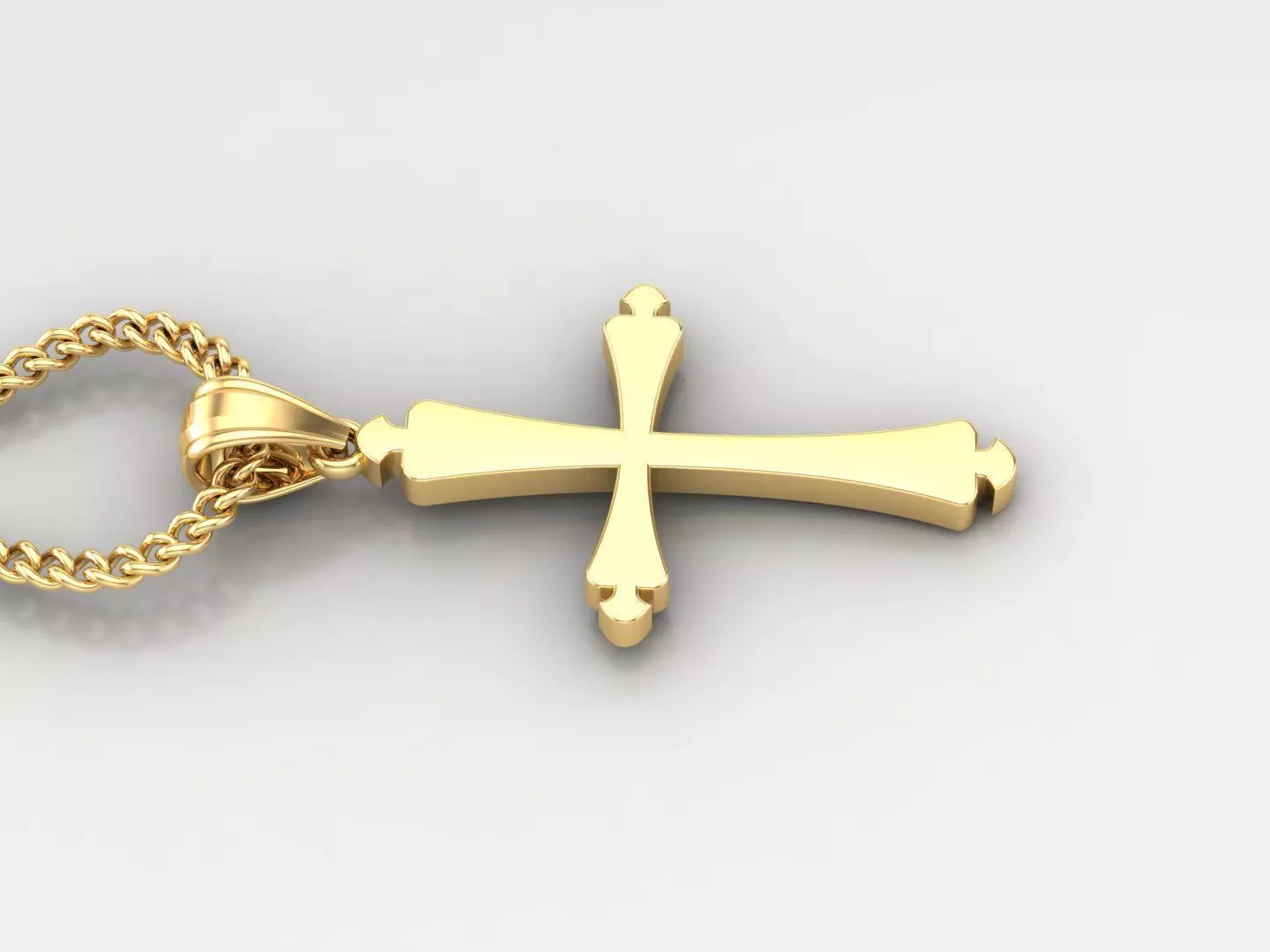 Jesus Christ Cross Pendant 3DM STL 1CP022 3D model_0