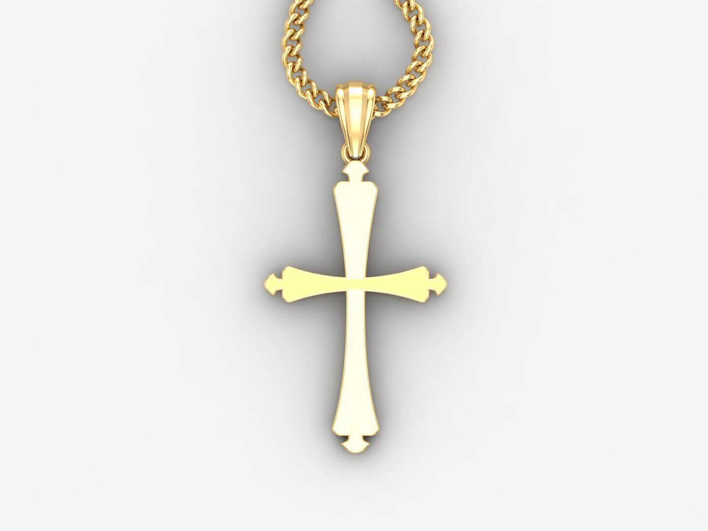 Jesus Christ Cross Pendant 3DM STL 1CP022 3D model_4