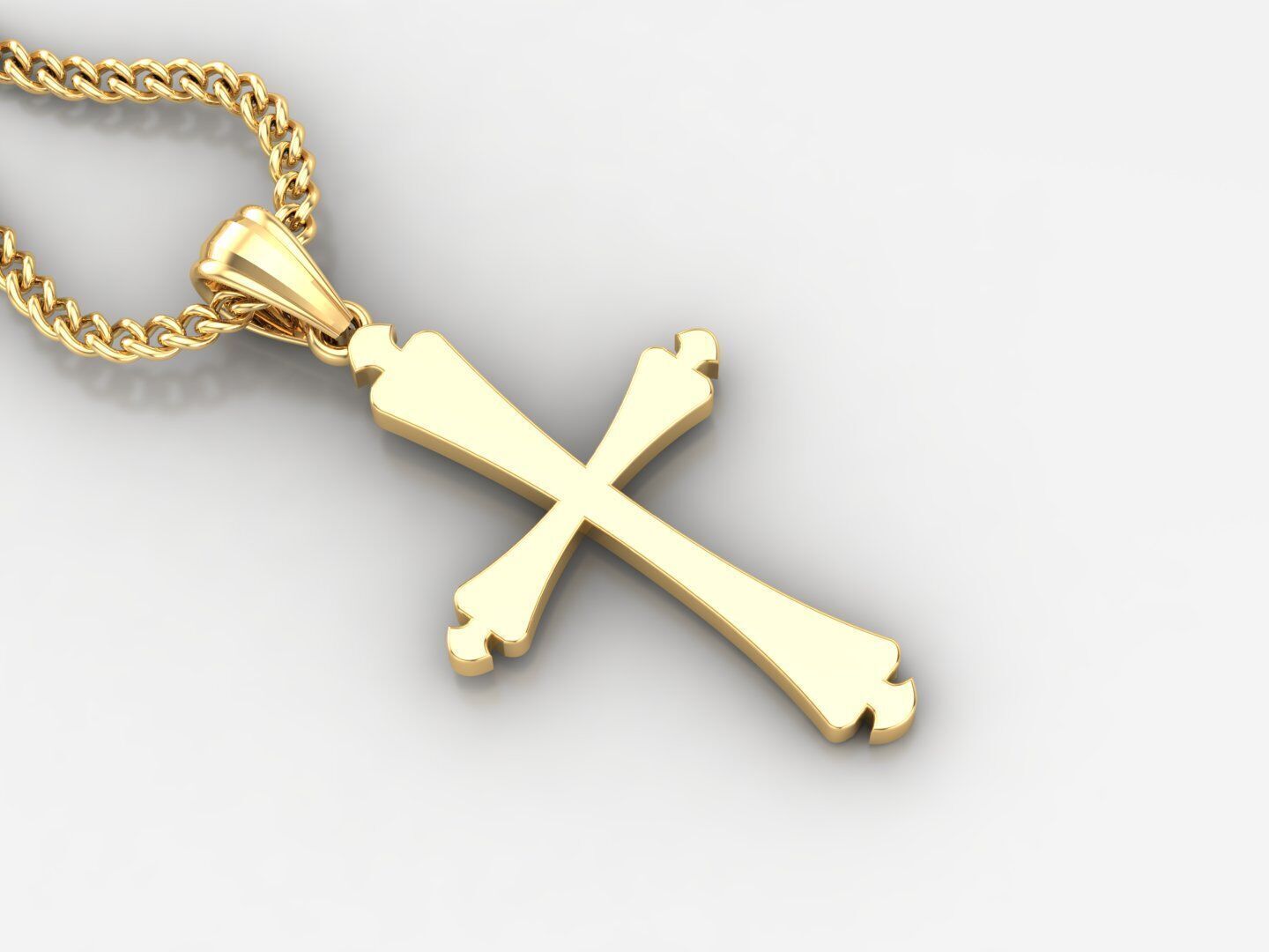 Jesus Christ Cross Pendant 3DM STL 1CP022 3D model_2