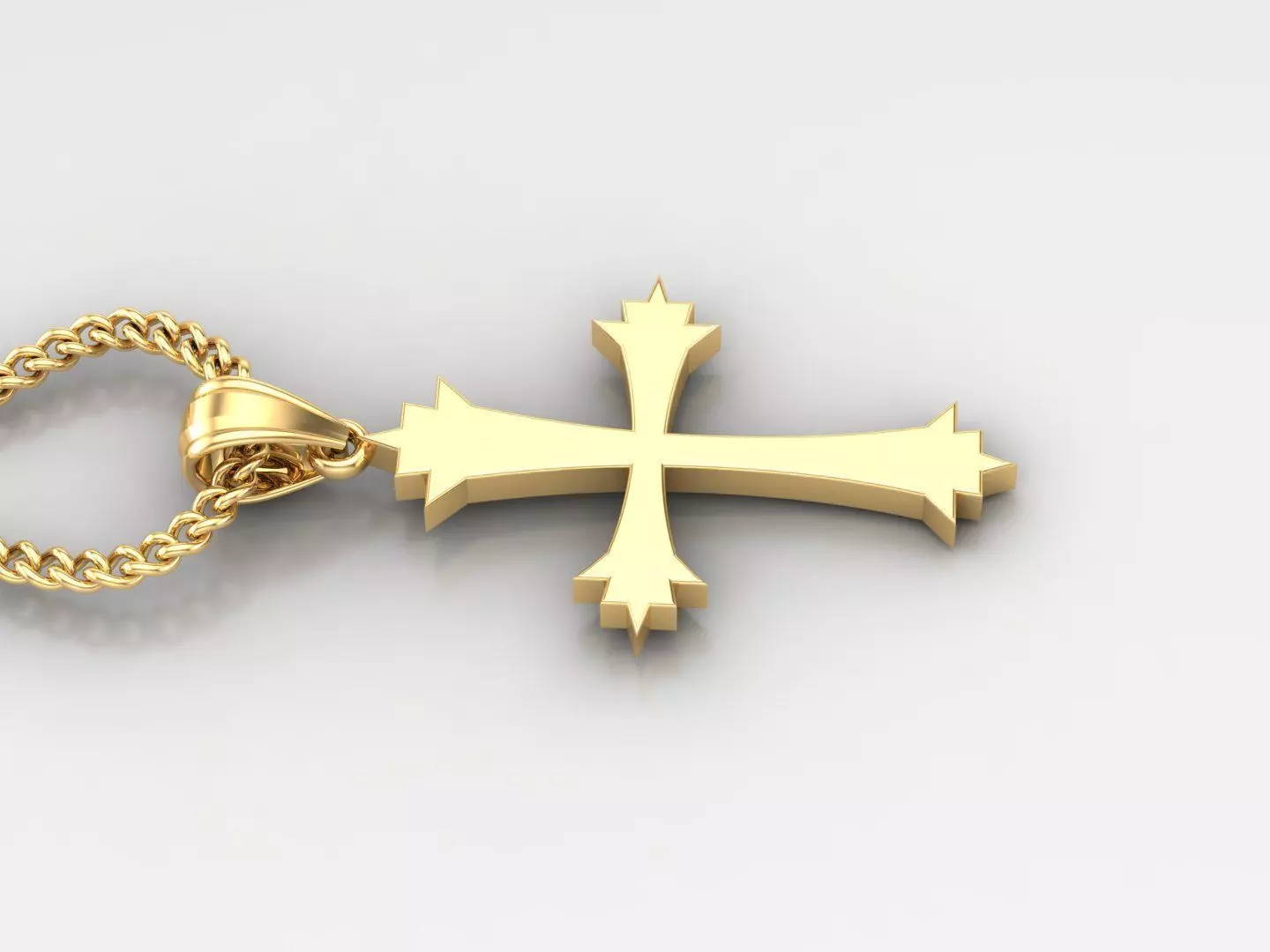 Jesus Christ Cross Pendant 3DM STL 1CP021 3D model_0