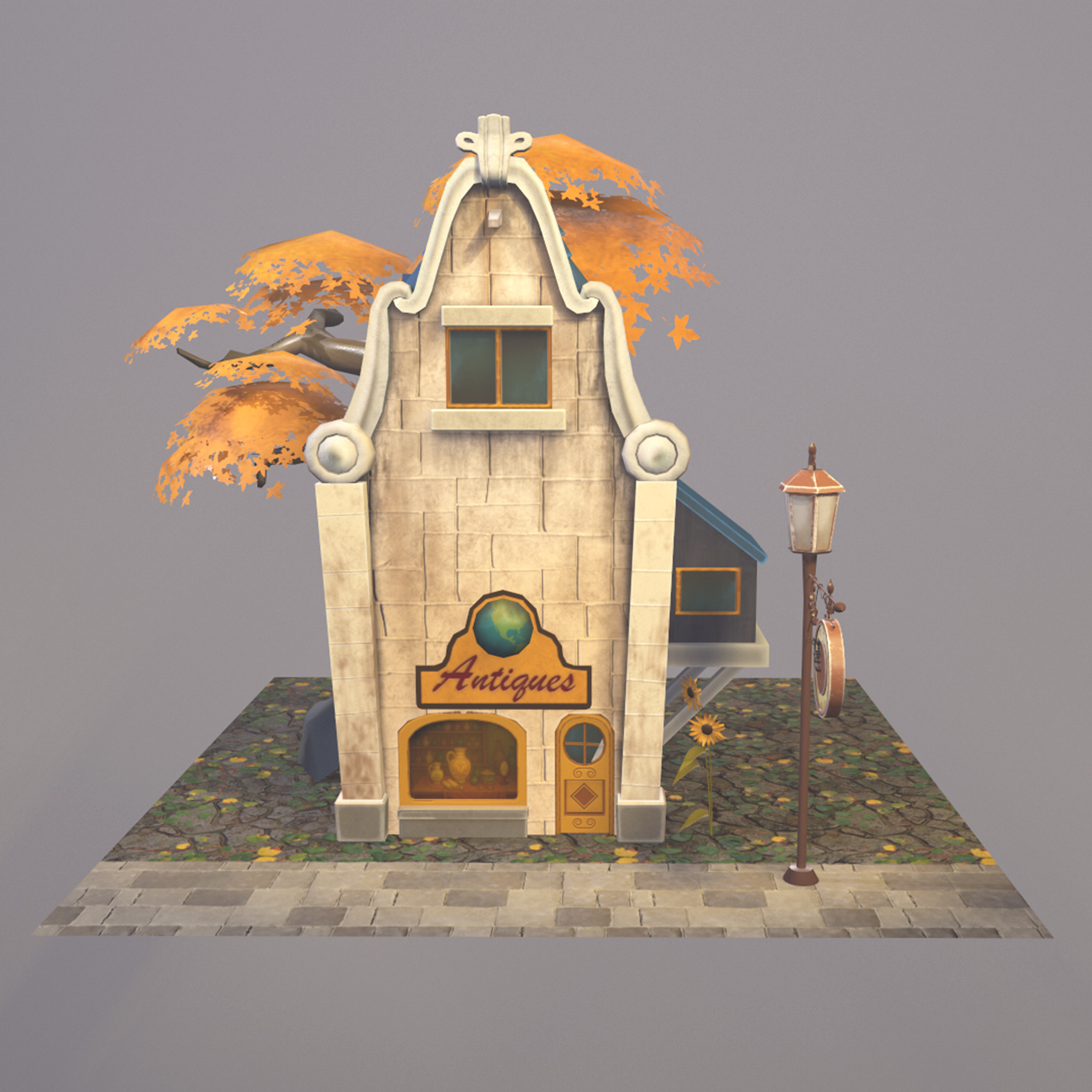 Antiques Shop Low-poly 3D model_6