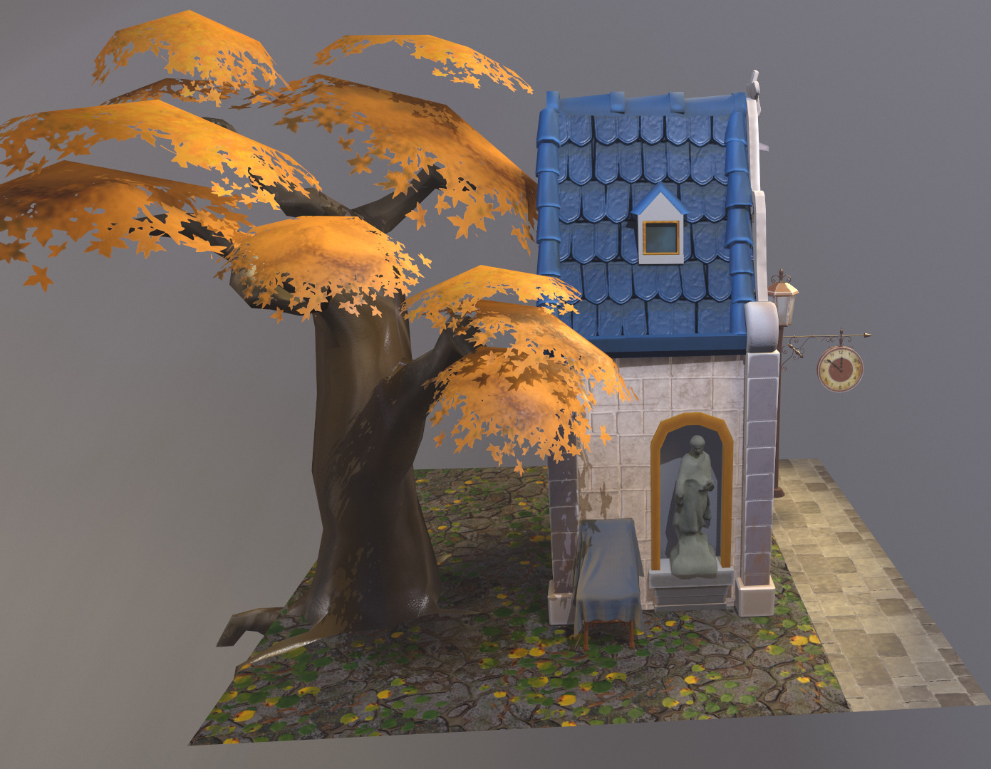 Antiques Shop Low-poly 3D model_4