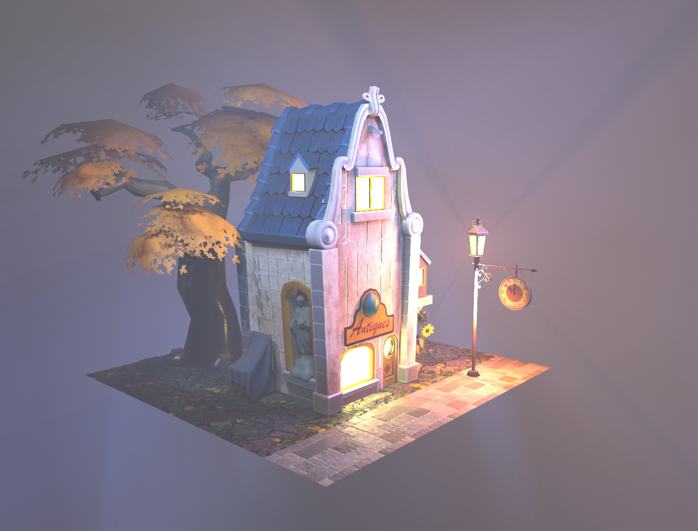 Antiques Shop Low-poly 3D model_3