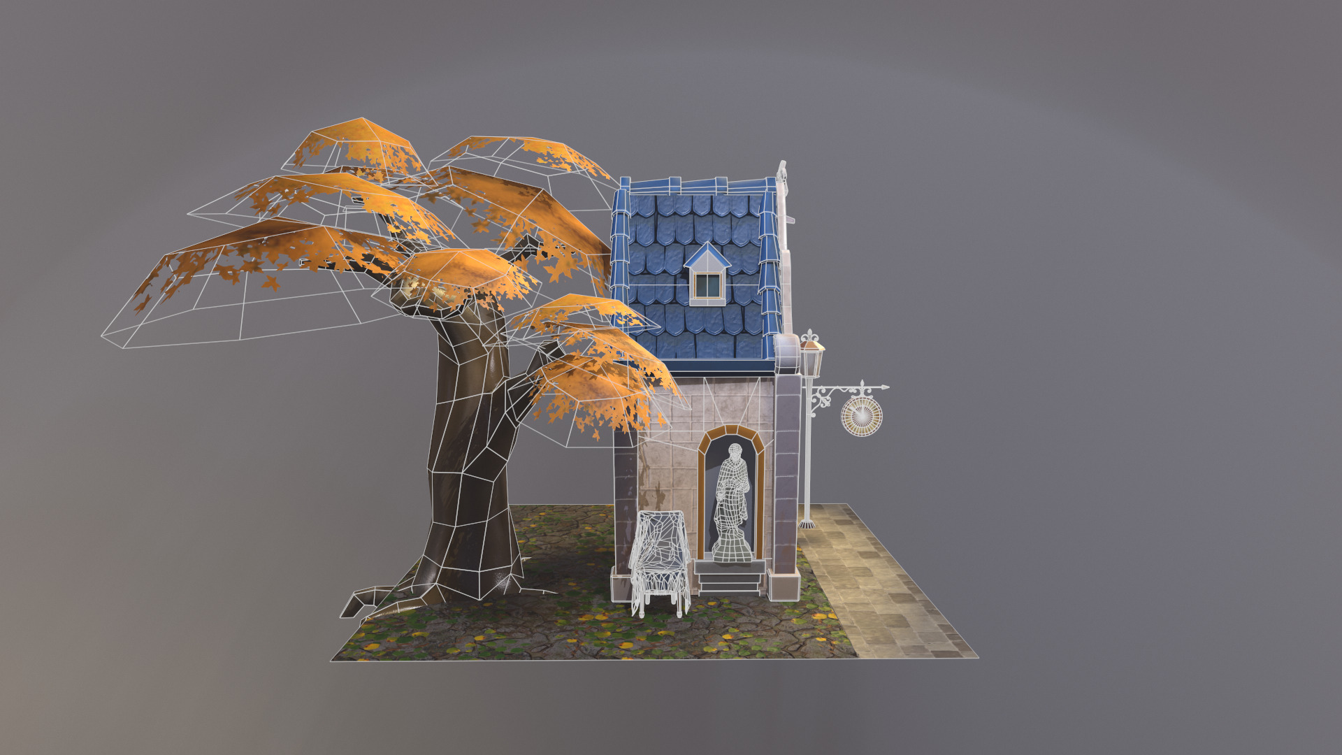 Antiques Shop Low-poly 3D model_5