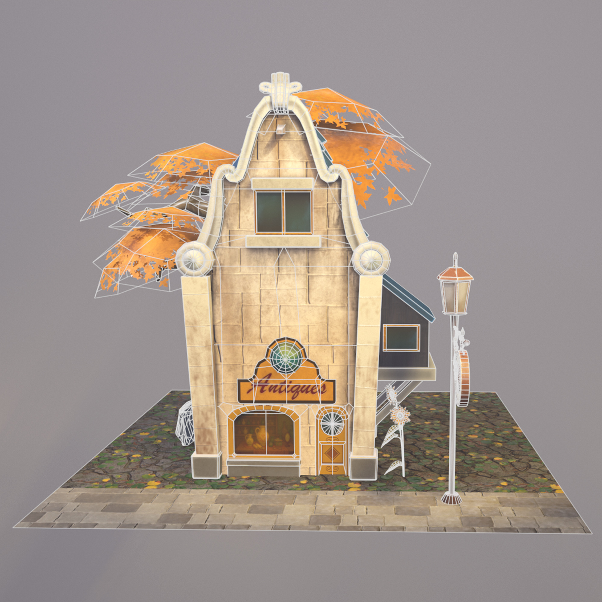 Antiques Shop Low-poly 3D model_7