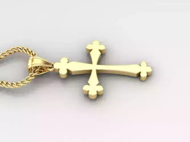 Jesus Christ Cross Pendant 3DM STL 1CP020