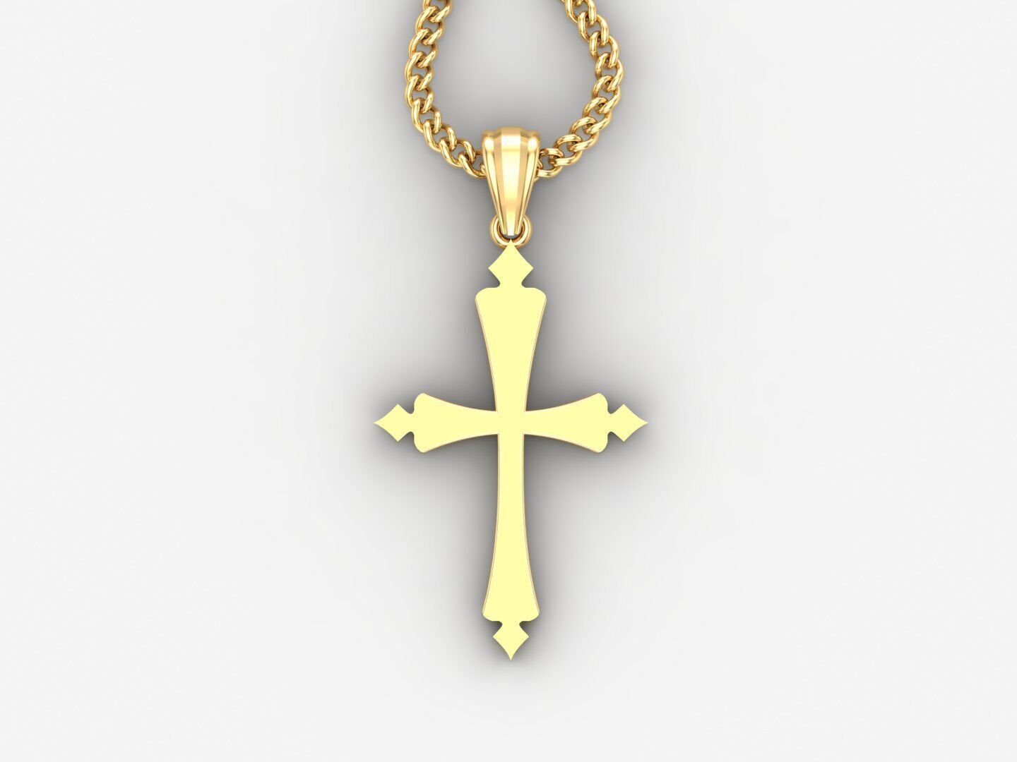 Jesus Christ Cross Pendant 3DM STL 1CP018 3D model_4