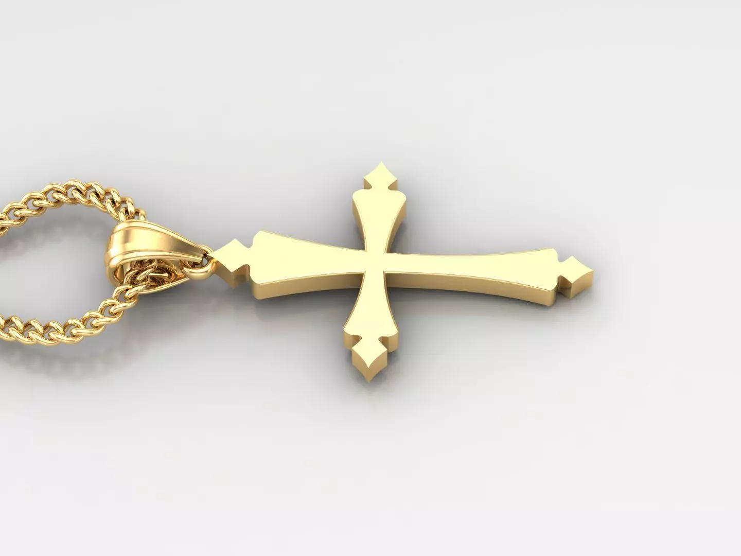 Jesus Christ Cross Pendant 3DM STL 1CP018 3D model_0