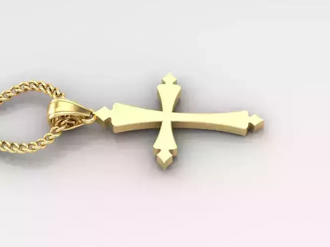 Jesus Christ Cross Pendant 3DM STL 1CP018