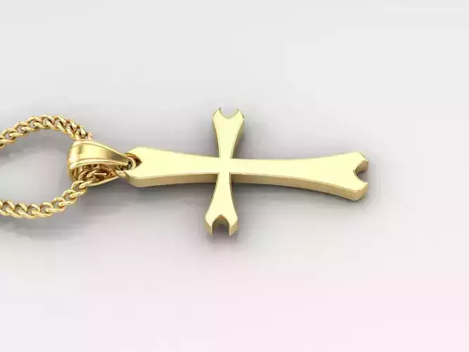 Jesus Christ Cross Pendant 3DM STL 1CP017