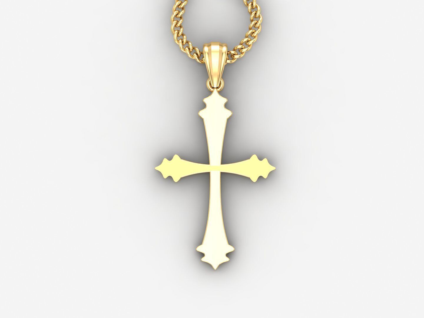 Jesus Christ Cross Pendant 3DM STL 1CP016 3D model_4
