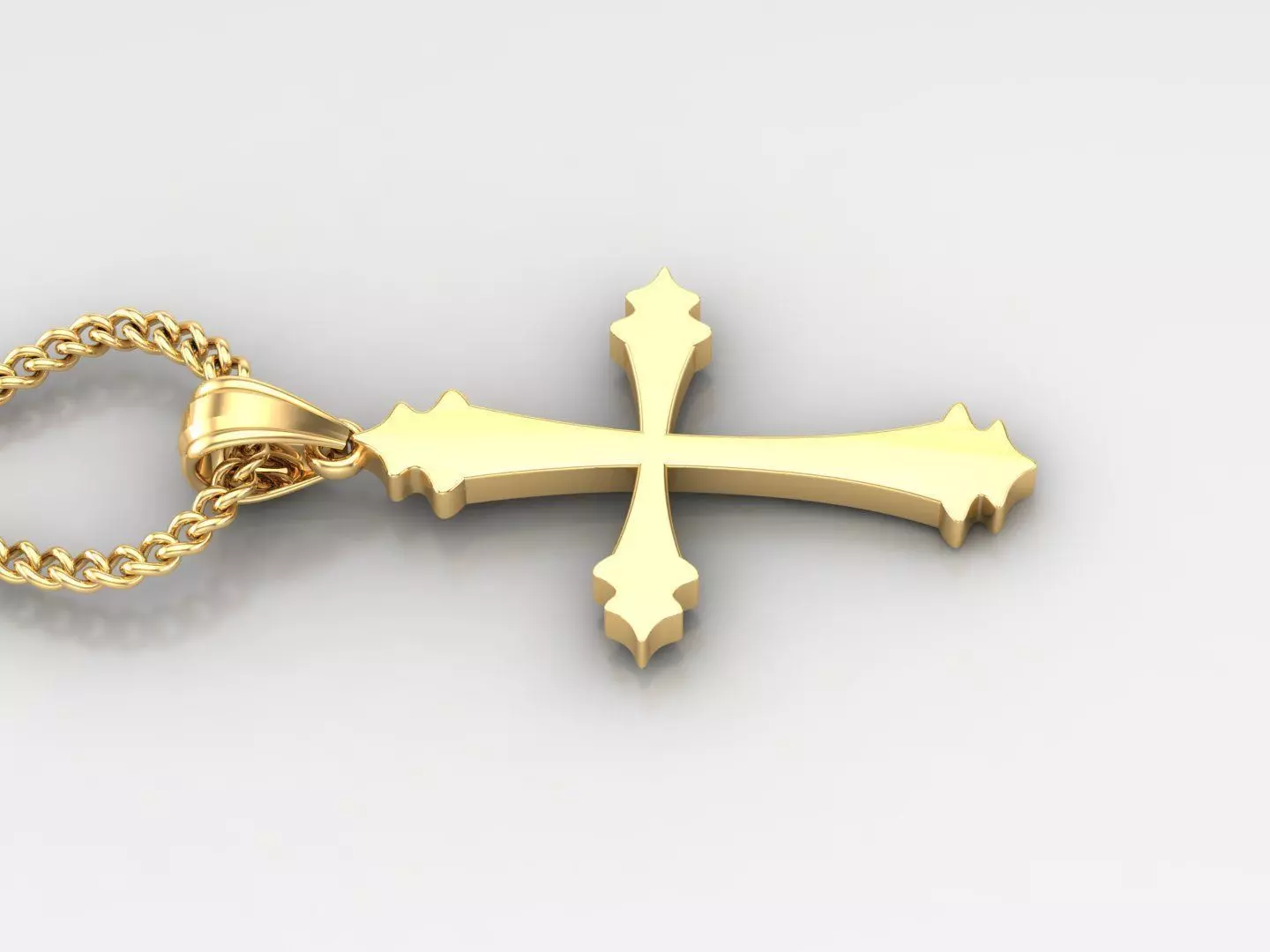 Jesus Christ Cross Pendant 3DM STL 1CP016 3D model_0