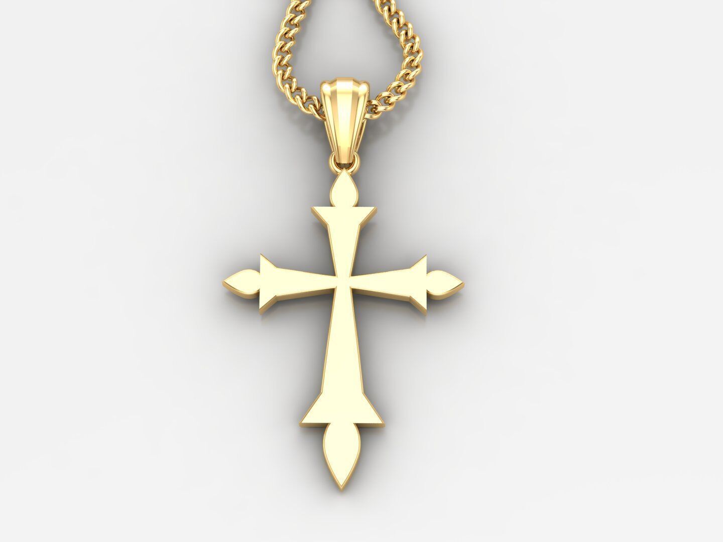 Jesus Christ Cross Pendant 3DM STL 1CP013 3D model_3