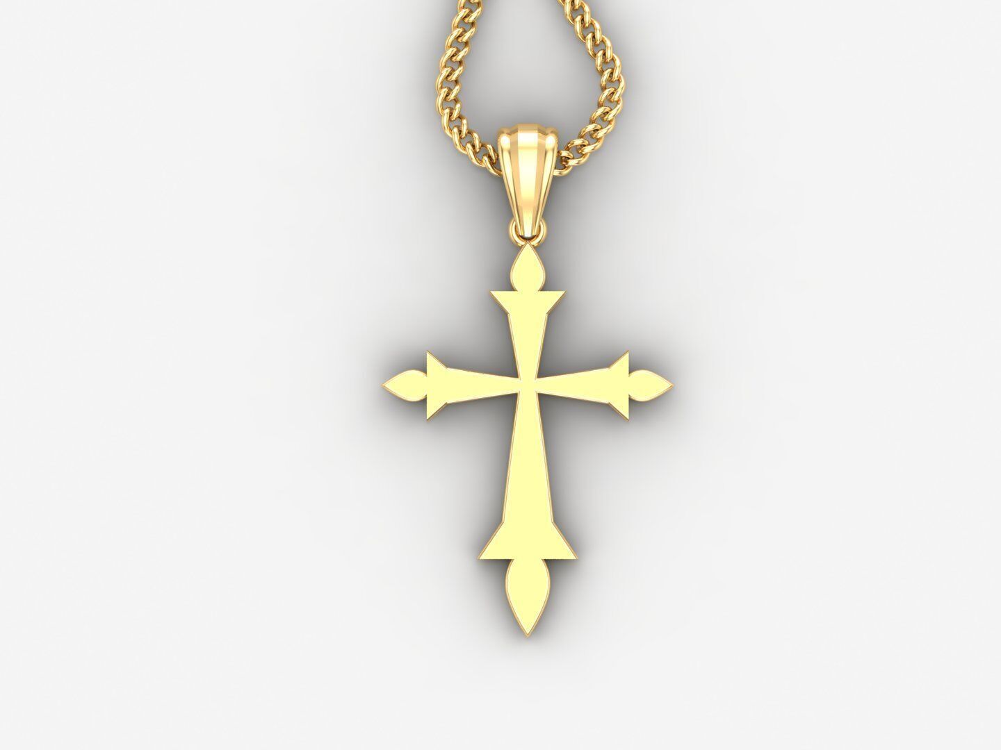 Jesus Christ Cross Pendant 3DM STL 1CP013 3D model_4