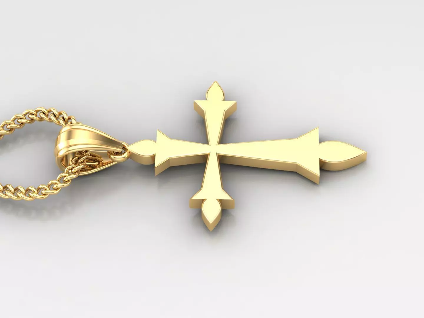 Jesus Christ Cross Pendant 3DM STL 1CP013 3D model_0