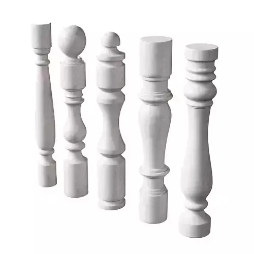 Marble Quintet Balusters with Classic Design 2 3D model