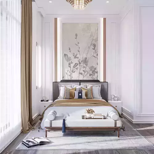 Interior Scene Master Bedroom for 3dsmax 2022 Corona Renderer