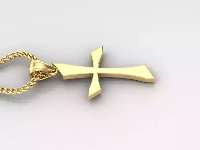 Jesus Christ Cross Pendant 3DM STL 1CP012 3D model