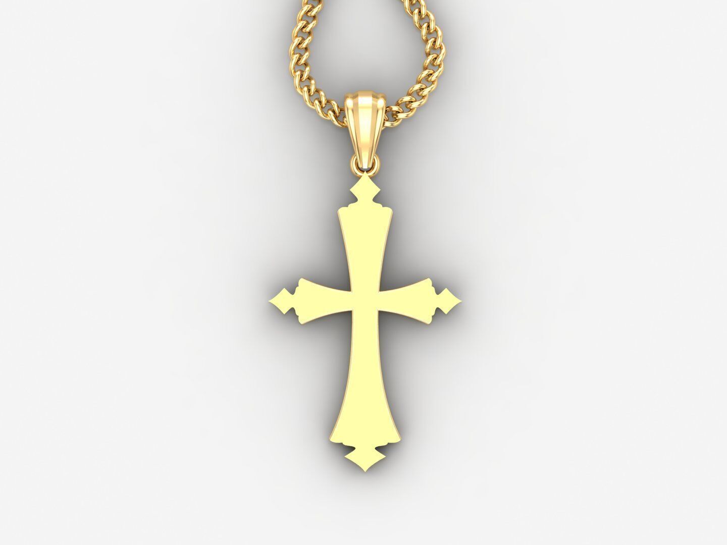 Jesus Christ Cross Pendant 3DM STL 1CP010 3D model_4