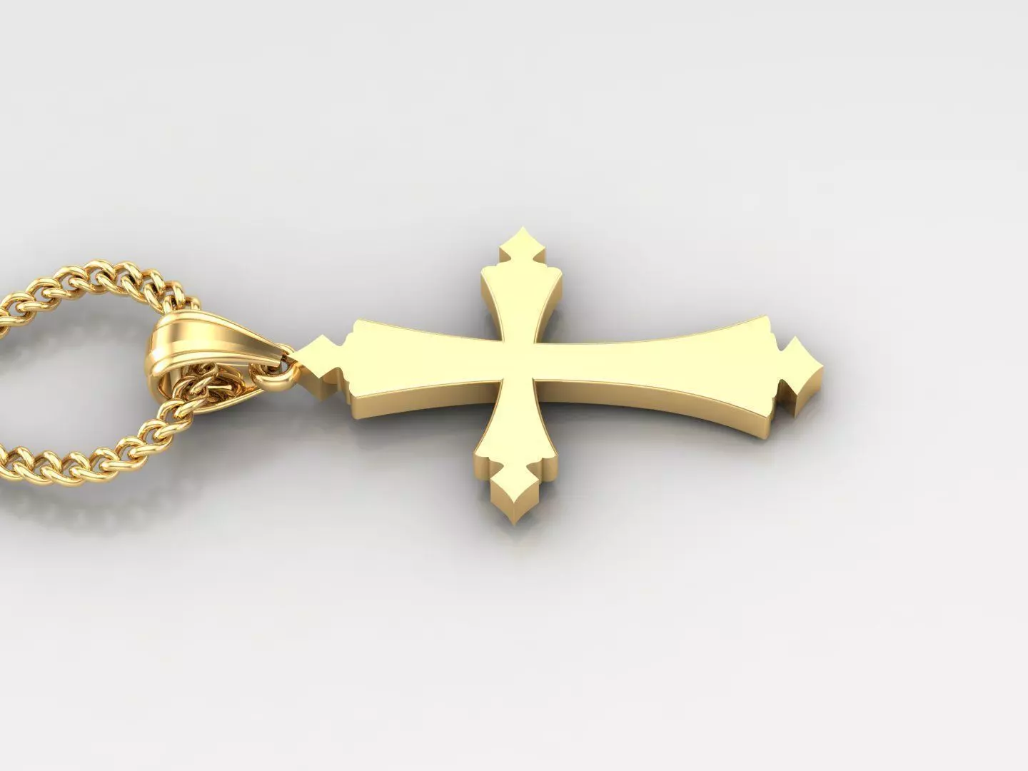 Jesus Christ Cross Pendant 3DM STL 1CP010 3D model_0