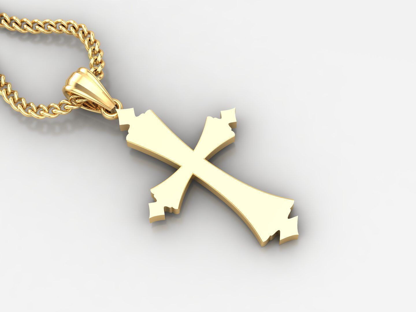 Jesus Christ Cross Pendant 3DM STL 1CP010 3D model_2