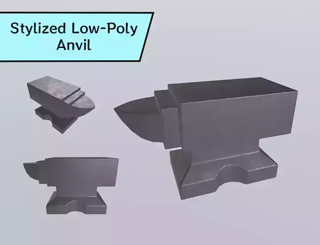 Stylized Low-Poly Anvil