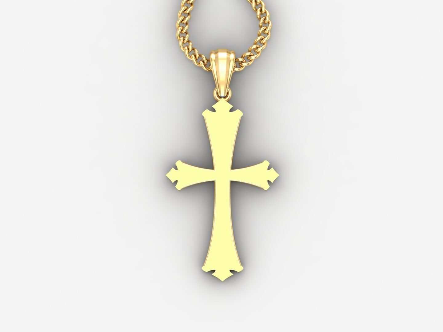 Jesus Christ Cross Pendant 3DM STL 1CP009 3D model_4