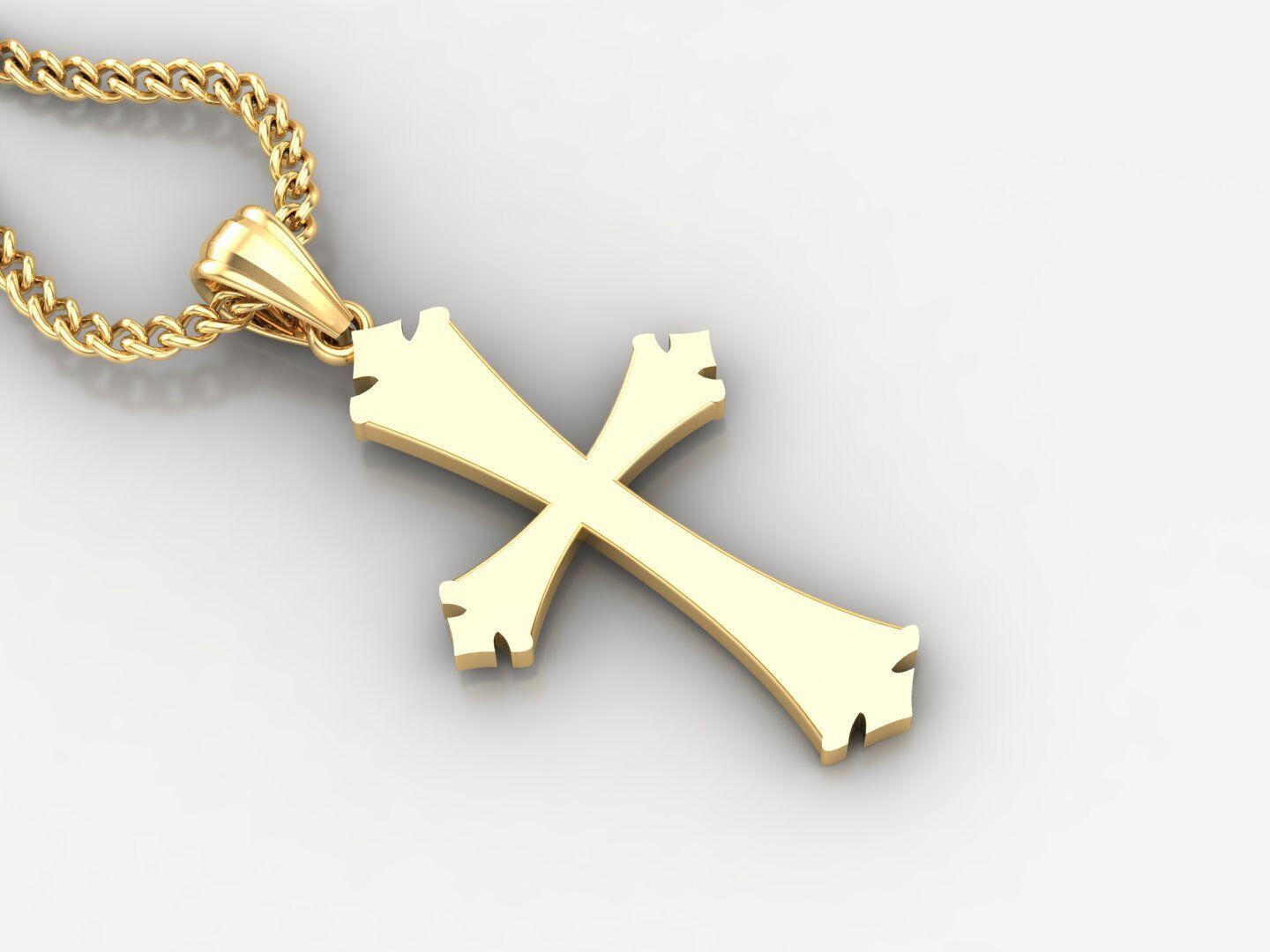 Jesus Christ Cross Pendant 3DM STL 1CP009 3D model_2