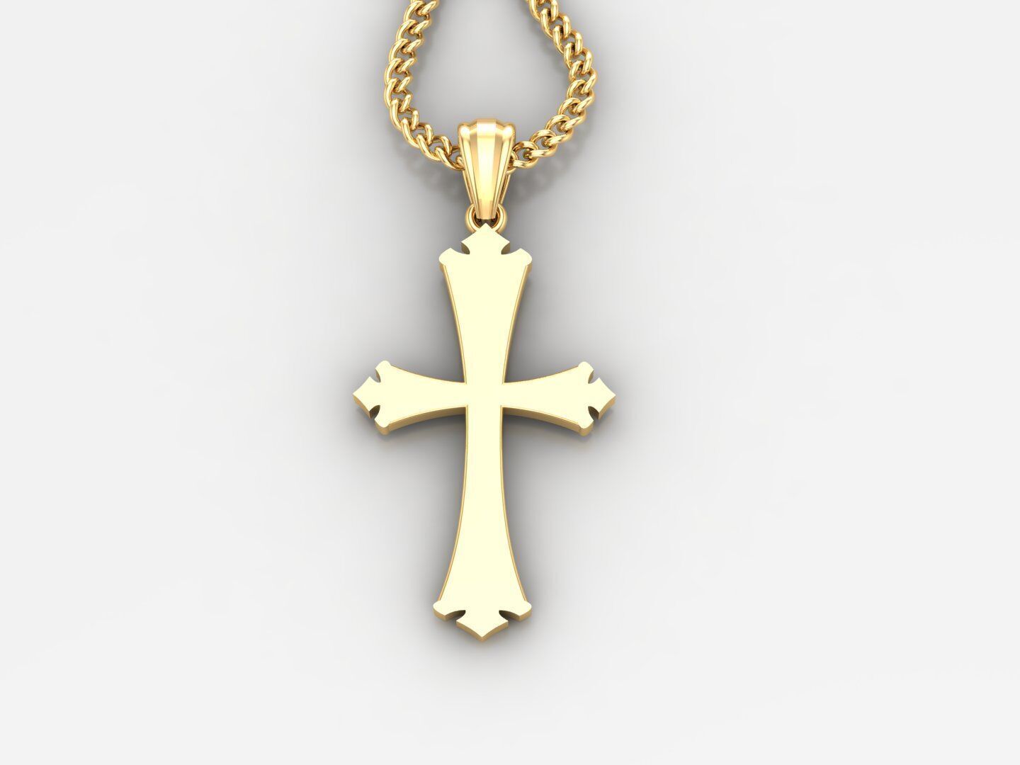 Jesus Christ Cross Pendant 3DM STL 1CP009 3D model_3
