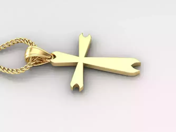 Jesus Christ Cross Pendant 3DM STL 1CP005