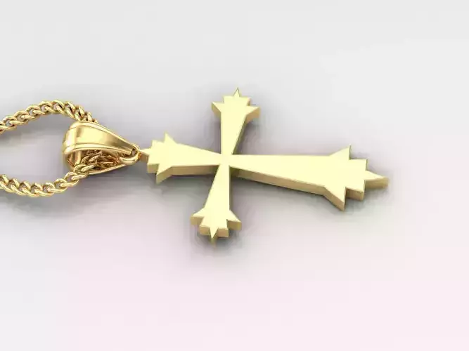 Jesus Christ Cross Pendant 3DM STL 1CP004