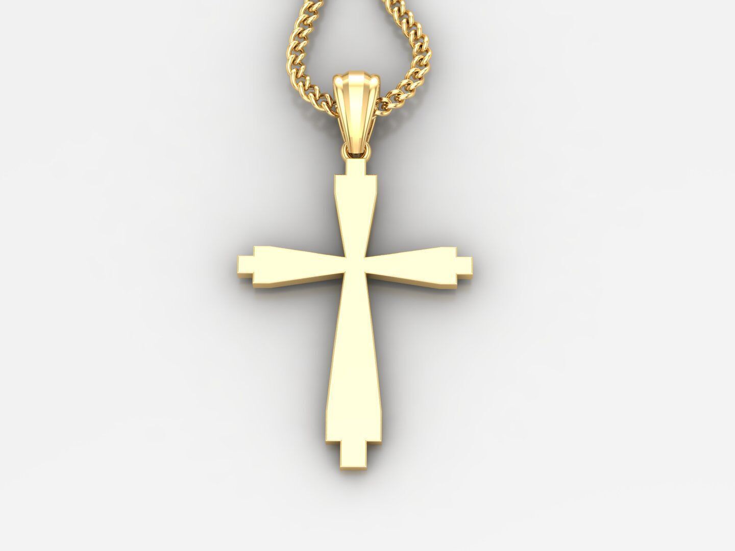 Jesus Christ Cross Pendant 3DM STL 1CP001 3D model_3