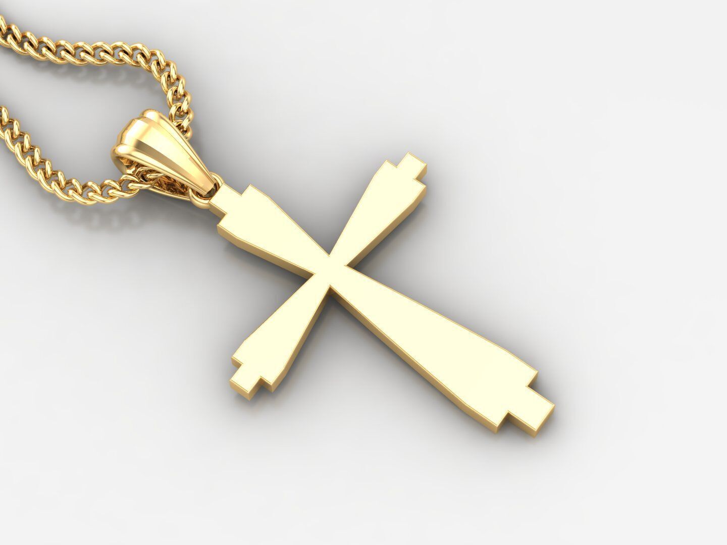 Jesus Christ Cross Pendant 3DM STL 1CP001 3D model_2