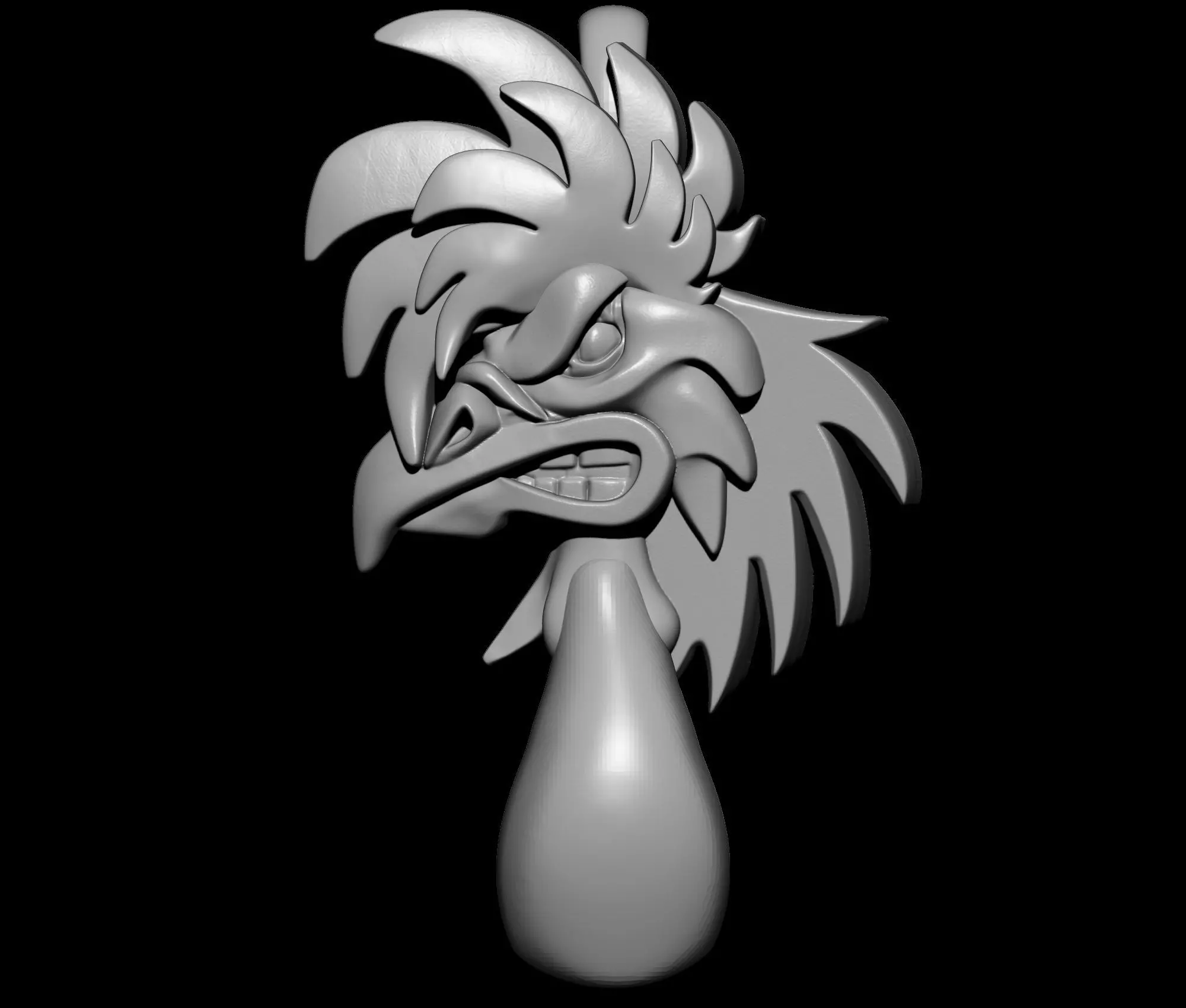 Angry hen pendant 3D print model