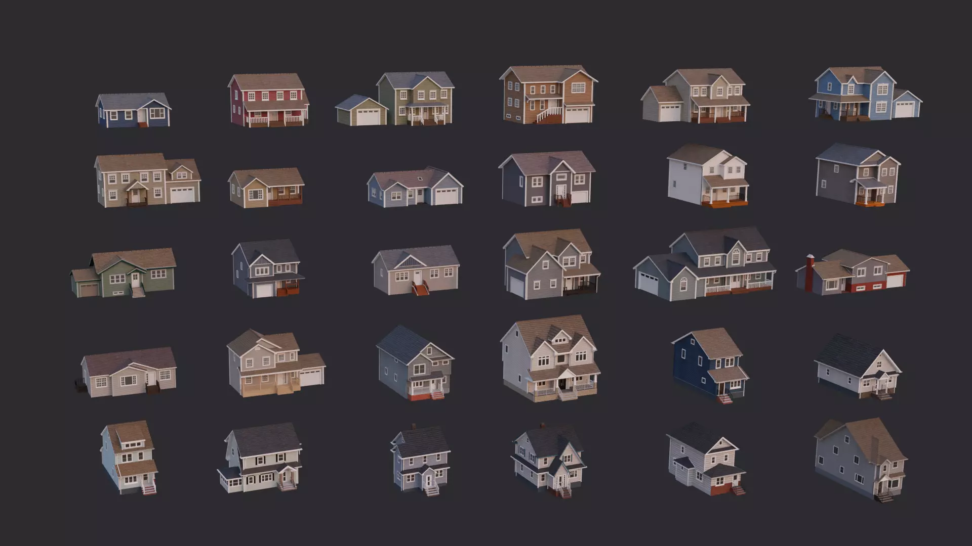 30 Low-Poly House Collection _0